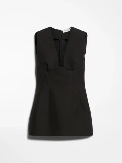 Sleeveless top with corset detail