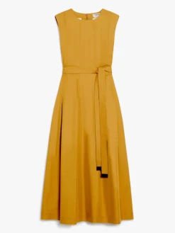 Sleeveless twill dress