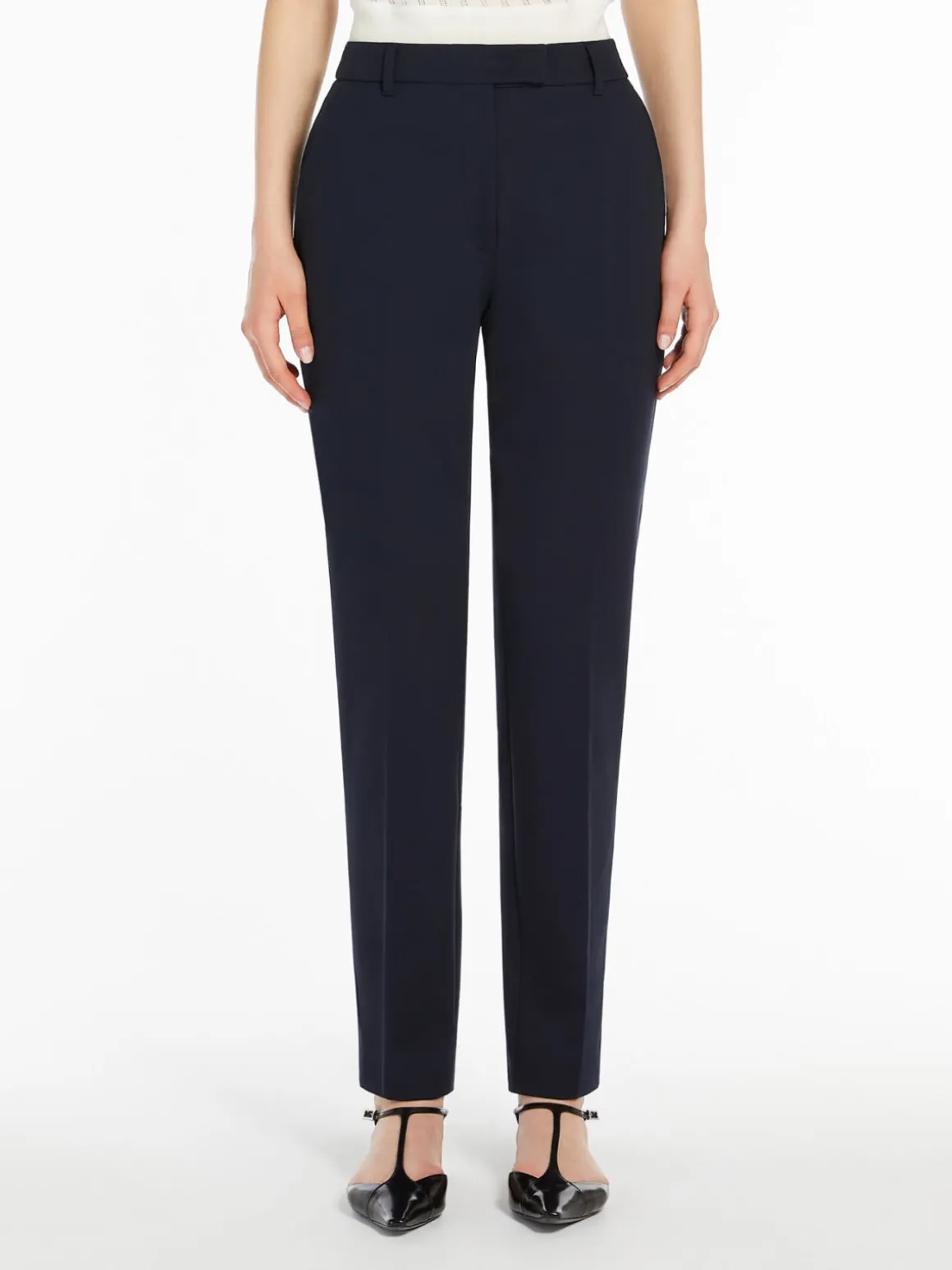 Slim jersey trousers