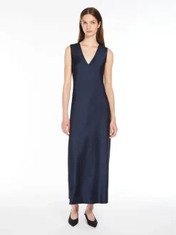 Slim-fit satin dress