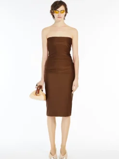Slim-fit shiny dress