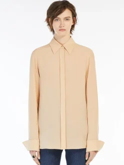 Slim-fit silk shirt