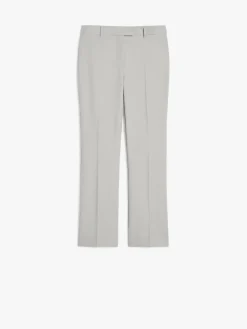 Slim-fit stretch cotton and viscose trousers