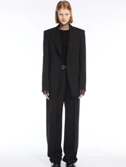 Slim-fit stretch wool blazer