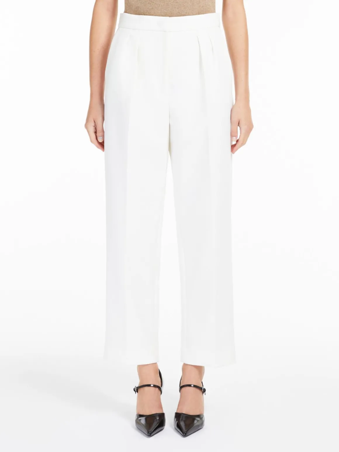Slim-fit, stretch-wool trousers