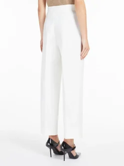 Slim-fit, stretch-wool trousers