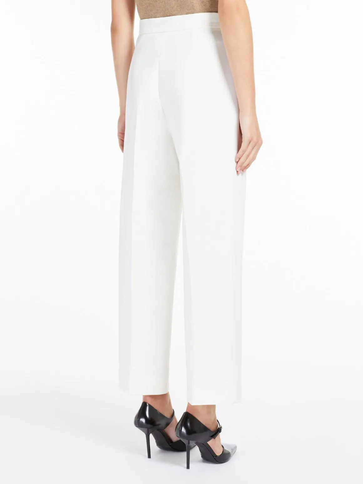 Slim-fit, stretch-wool trousers