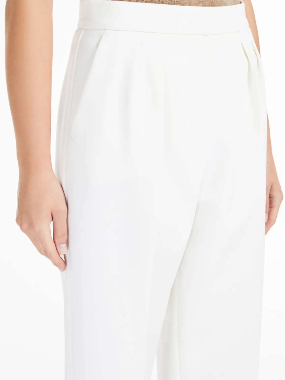 Slim-fit, stretch-wool trousers