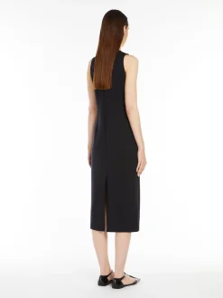 Slim-fit technical jersey dress