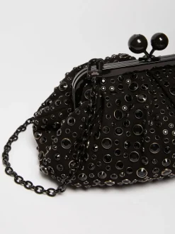 Small crystal leather Pasticcino Bag