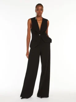 Straight cady trousers