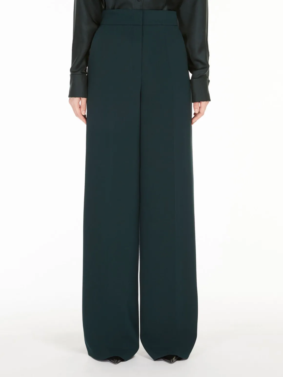 Straight cady trousers