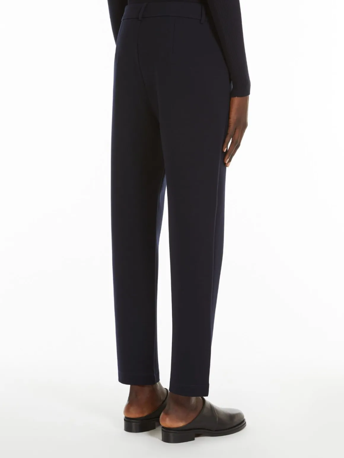 Straight viscose trousers