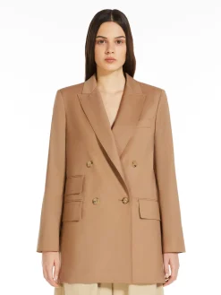 Straight wool canvas blazer