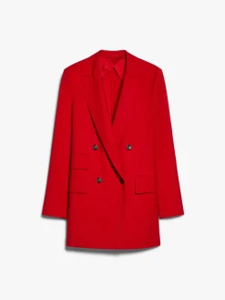 Straight wool canvas blazer