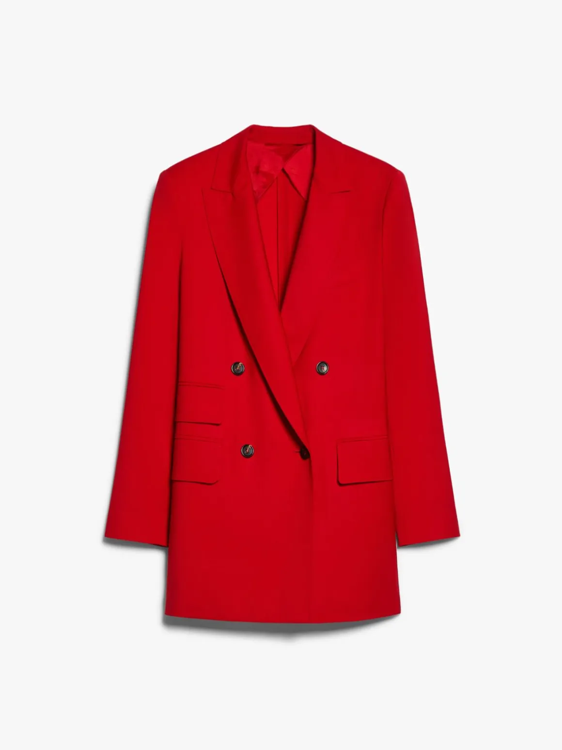 Straight wool canvas blazer