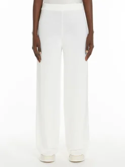 Straight wool trousers