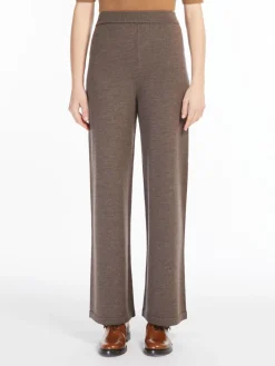 Straight wool trousers