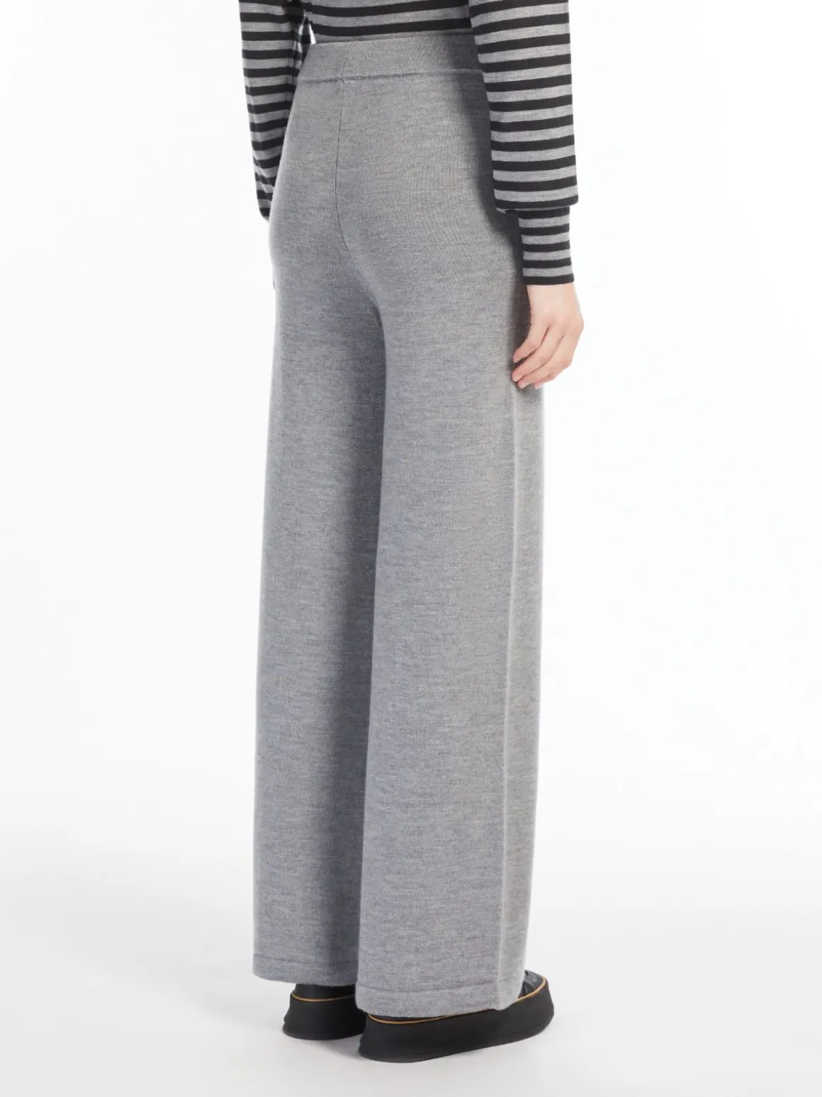 Straight wool trousers