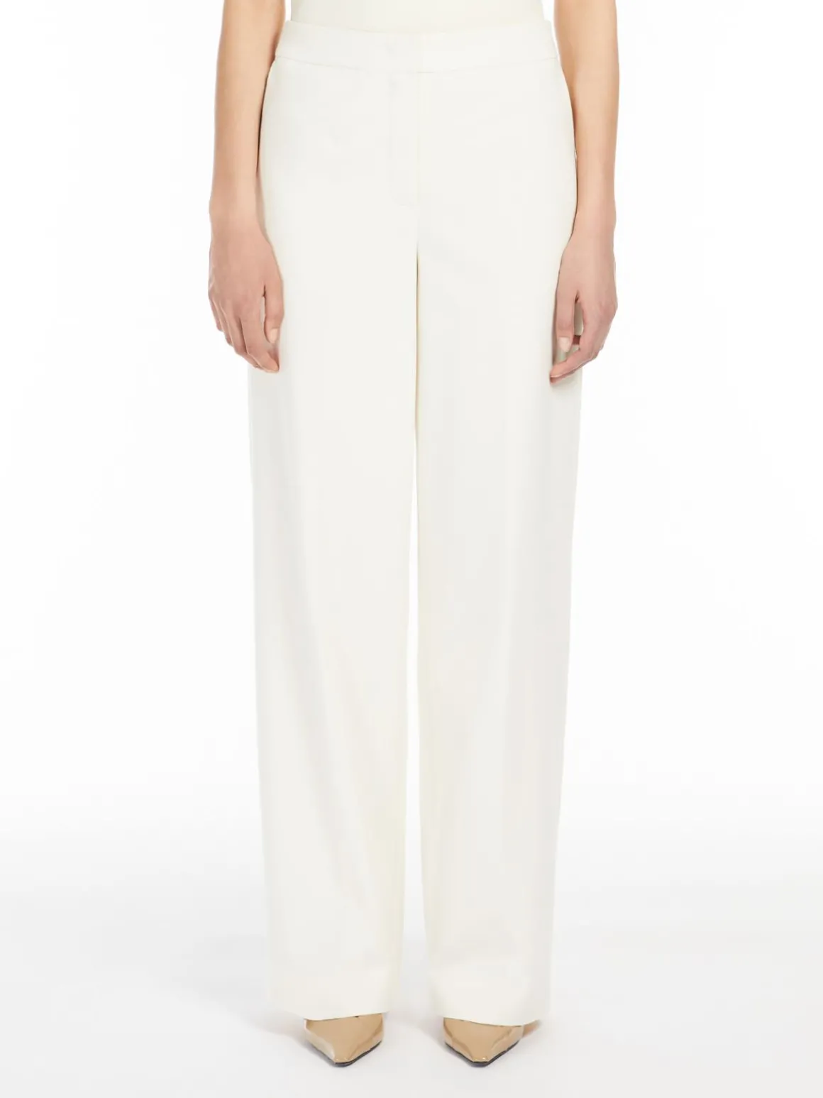 Straight-fit technical jersey trousers