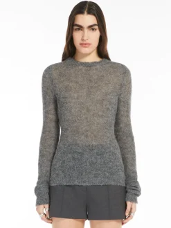 Stretch alpaca and wool crew-neck sweater