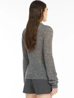 Stretch alpaca and wool crew-neck sweater