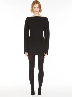 Stretch cady short dress