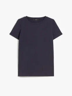 Stretch cotton basic T-shirt