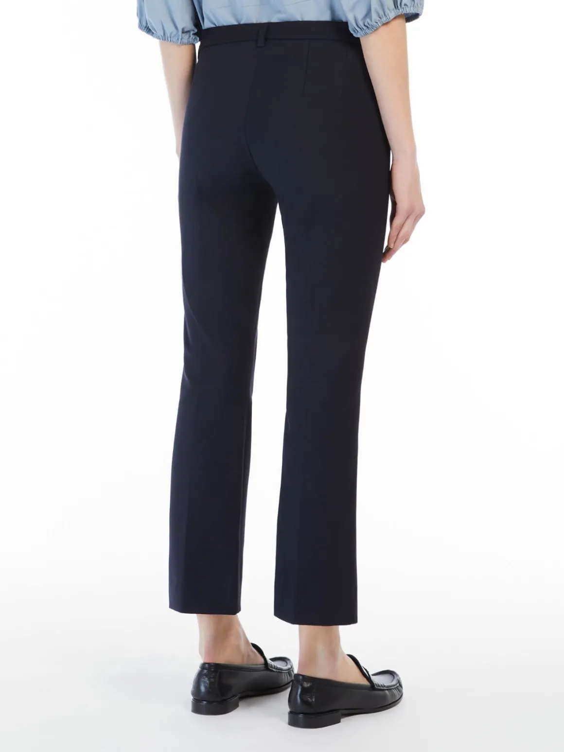 Stretch cotton blend trousers