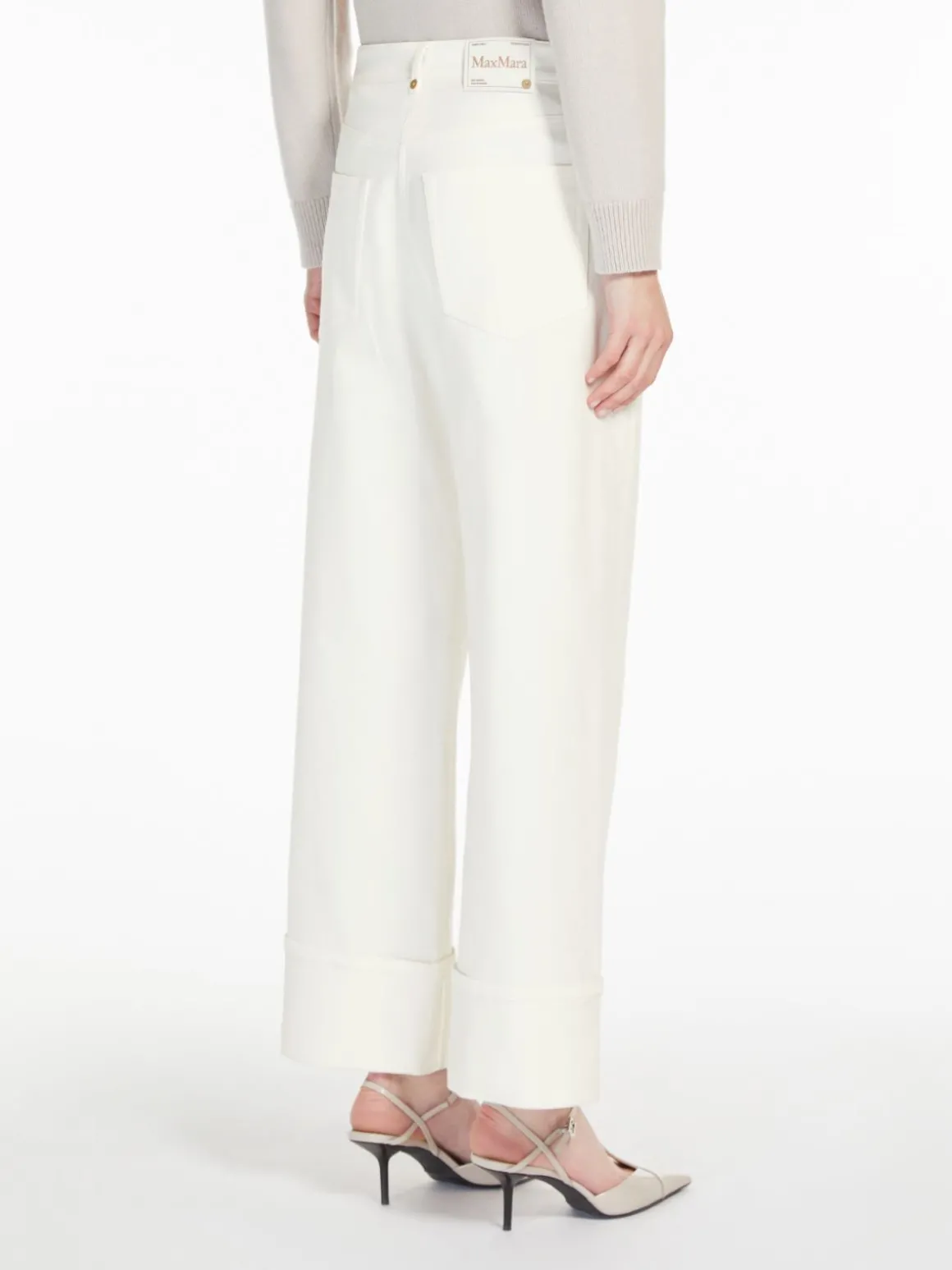 Stretch cotton bull denim jeans