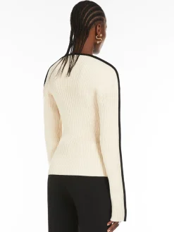 Stretch cotton fitted jumper