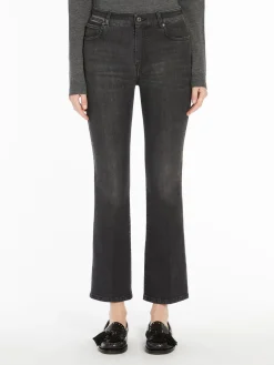 Stretch denim cropped jeans