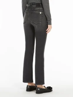Stretch denim cropped jeans