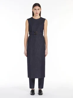 Stretch denim pencil dress