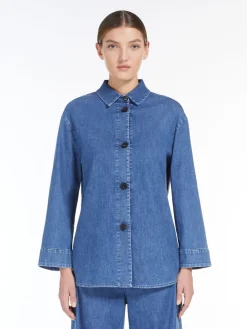Stretch denim shirt