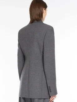 Stretch flannel tailored blazer