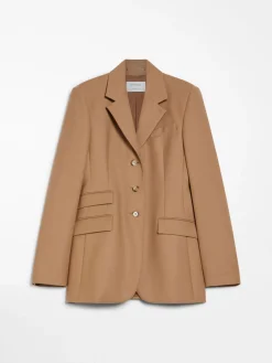 Stretch flannel tailored blazer