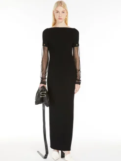 Stretch viscose long dress