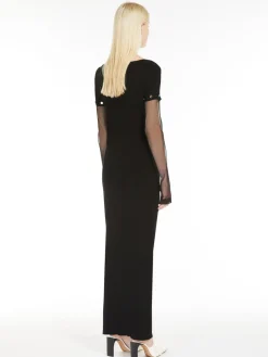 Stretch viscose long dress
