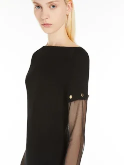 Stretch viscose long dress