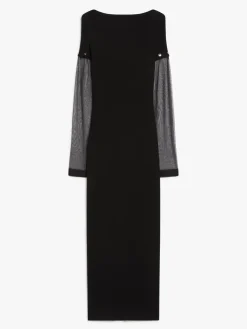 Stretch viscose long dress
