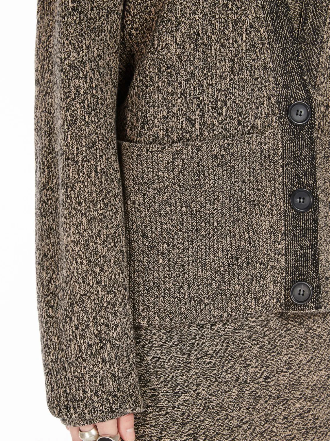 Stretch viscose maxi cardigan