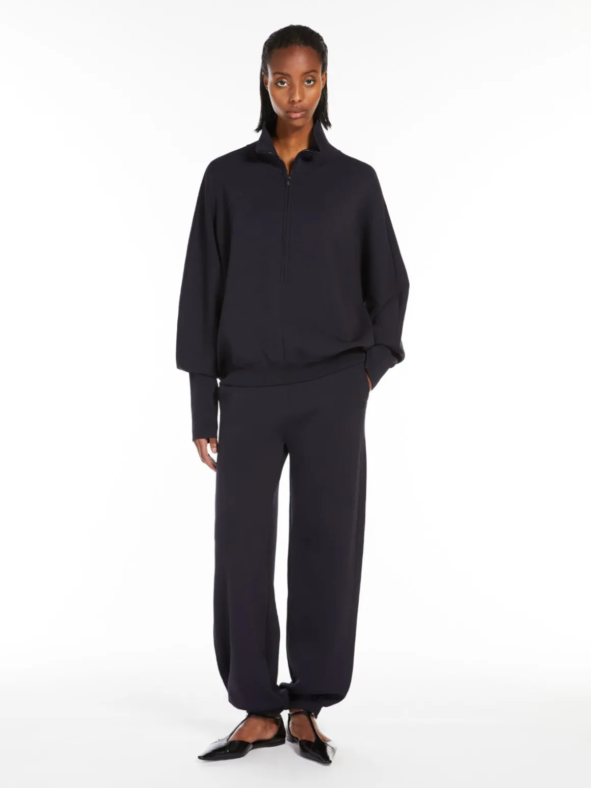 Stretch viscose sweatshirt