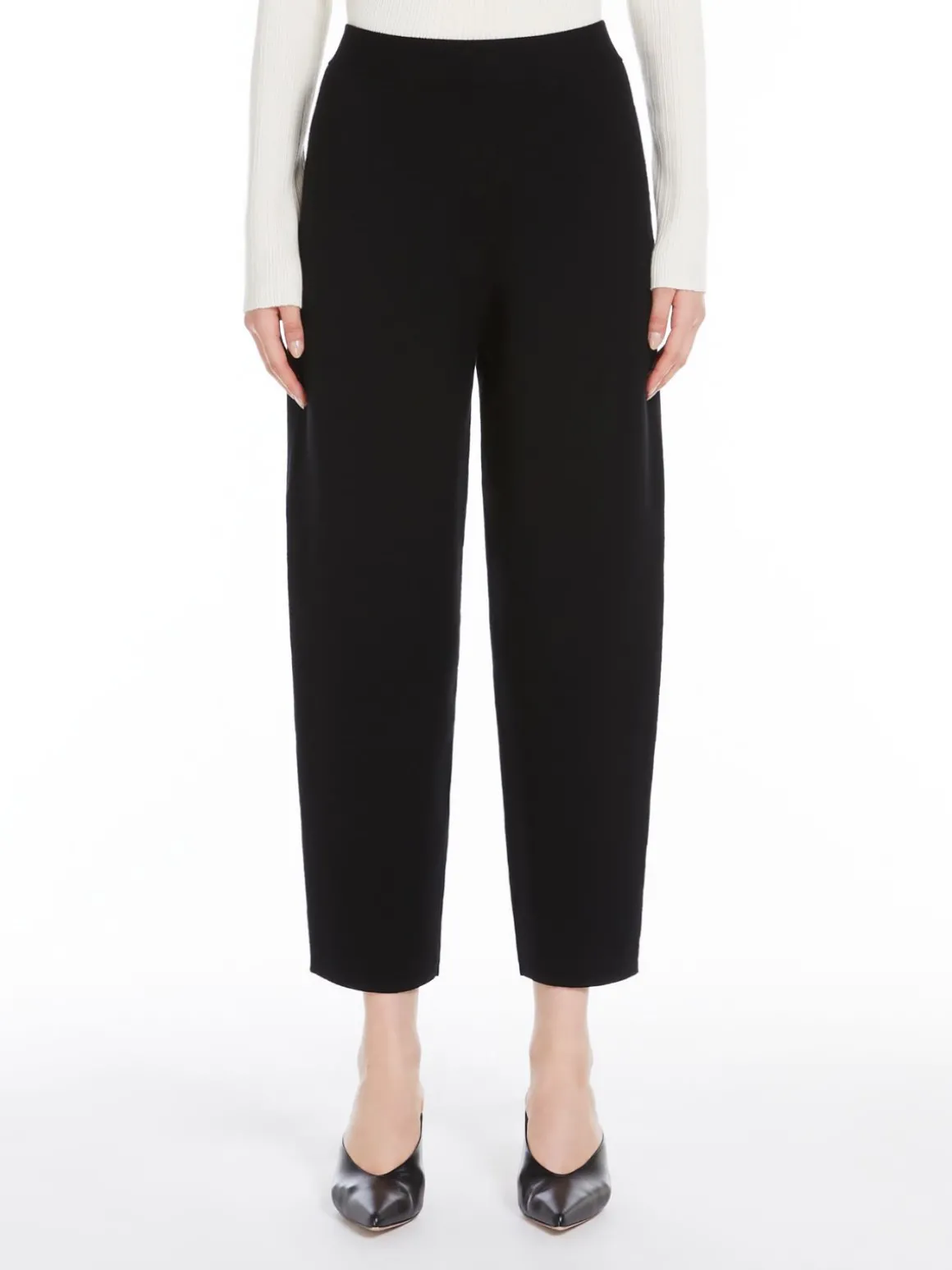 Stretch viscose trousers