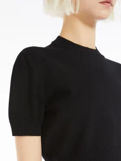 Stretch viscose-knit T-shirt