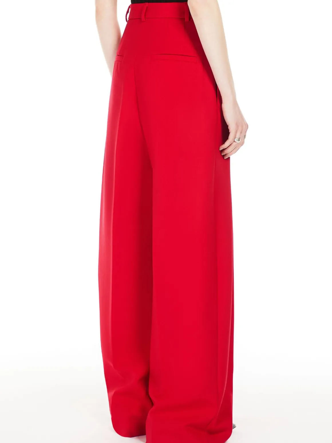 Stretch wool boyfriend trousers