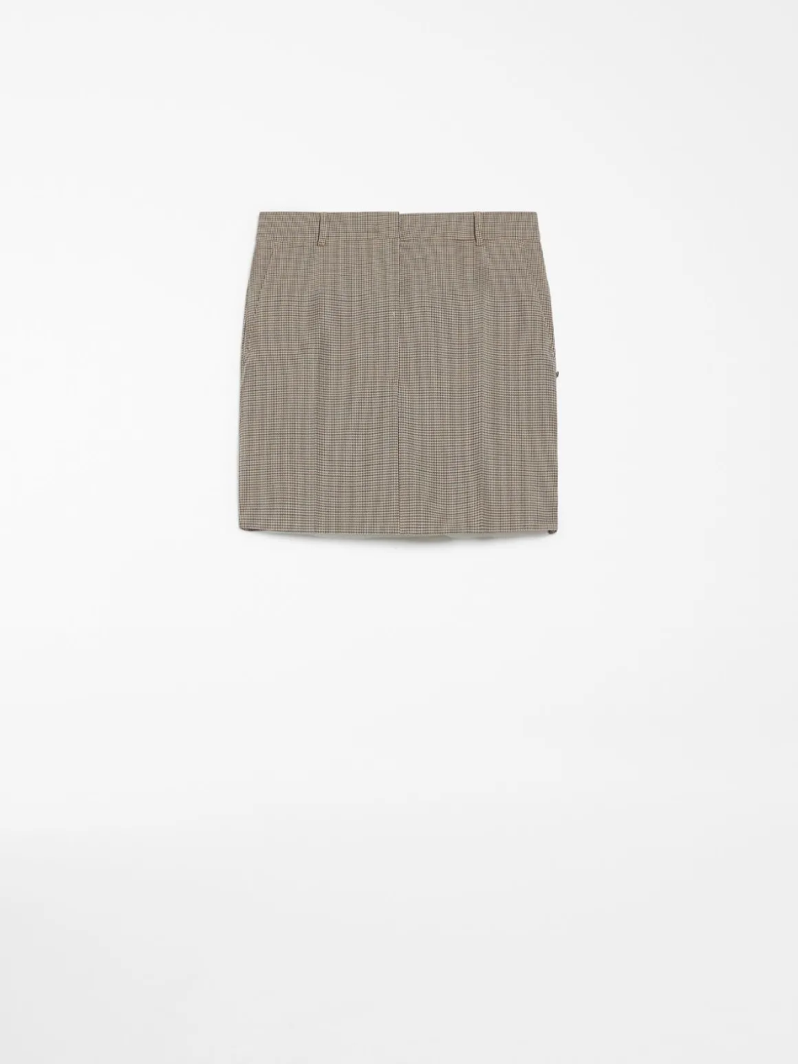 Stretch wool mini skirt