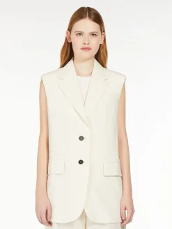 Stretch woollen cloth gilet