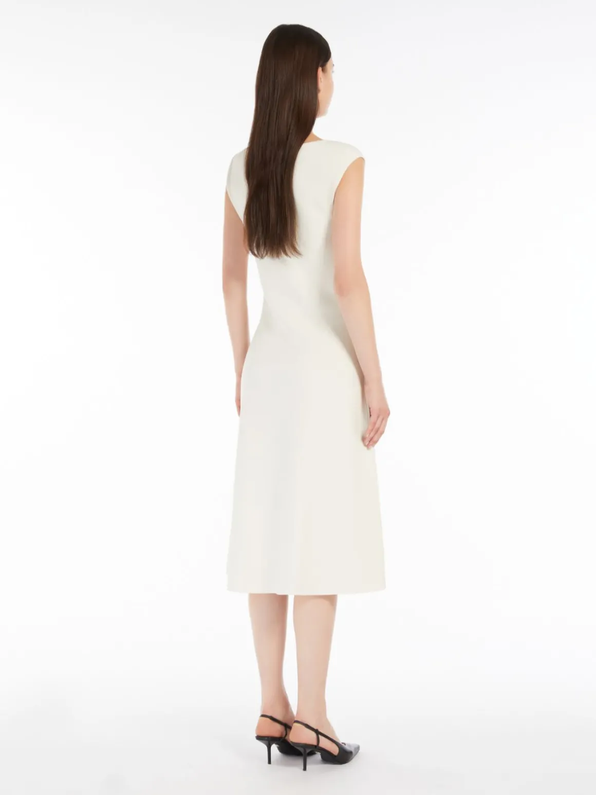 Stretch-viscose flared dress