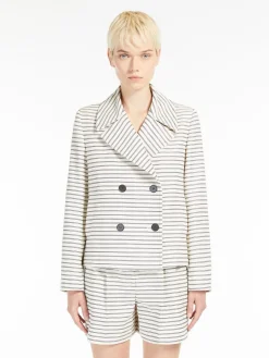 Striped cotton ottoman jacket